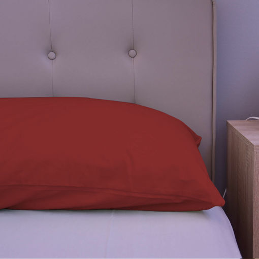 Εικόνα για Βαμβακερή Θήκη με Φερμουάρ για Μαξιλάρι Σώματος-Body Pillow Μπορντώ