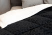 Εικόνα για Κουβερτοπάπλωμα Γούνα με Γέμιση Πολυεστερικής Βάτας 220x240 Μαύρο